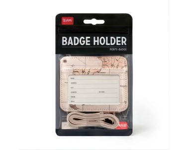 PORTA BADGE PELLE LEGAMI C/CORDINO SAFETY TRAVEL